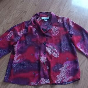 Gloria Lance Woman Size 2X Multicolored Blouse with attached tank